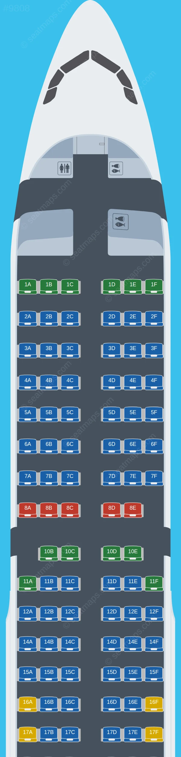 Olympic Air Airbus A321-200 seatmap preview