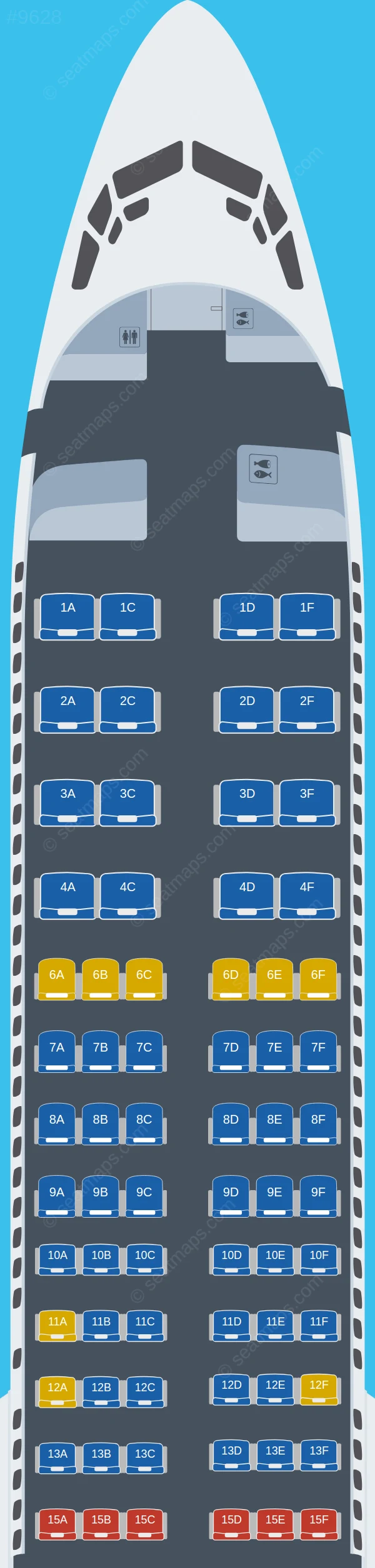 Alaska Airlines Boeing 737 MAX 9 V.1 seatmap preview