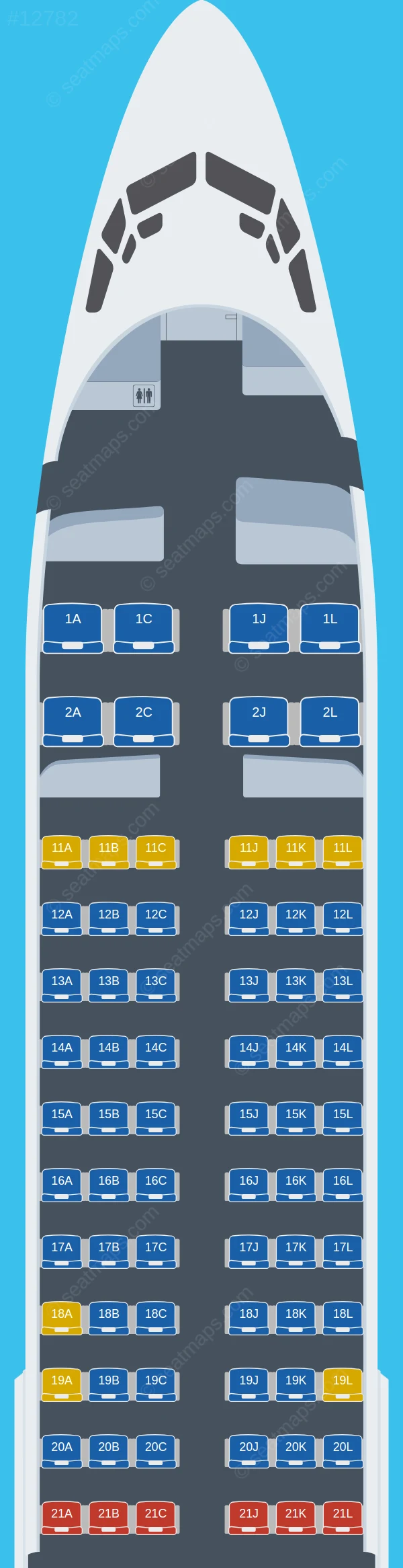 ASKY Airlines Boeing 737-800 V.4 seatmap preview