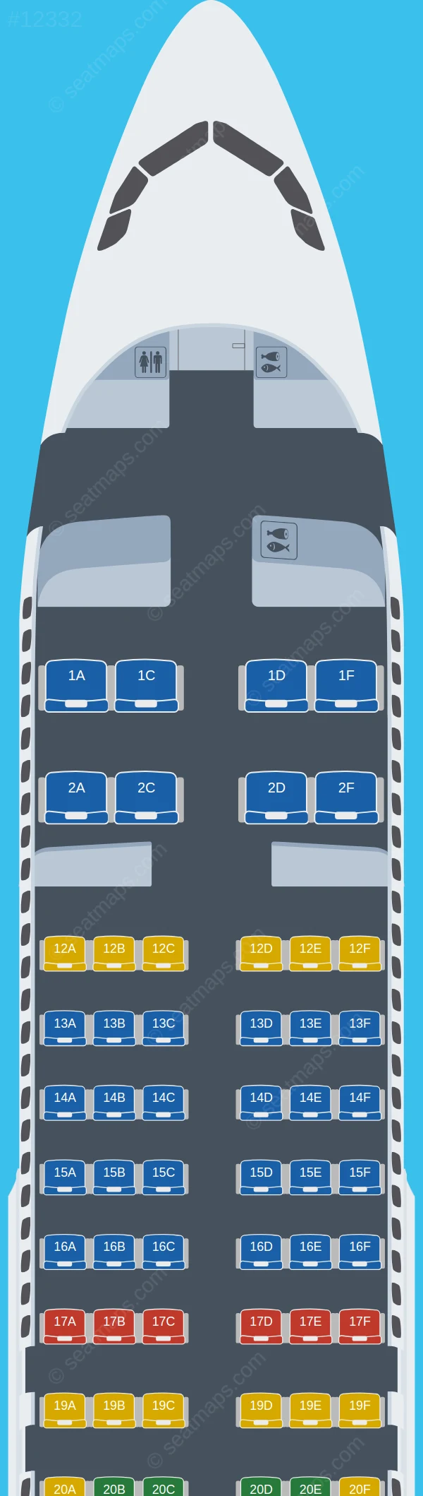 Air Canada Airbus A320-200 V.2 seatmap preview