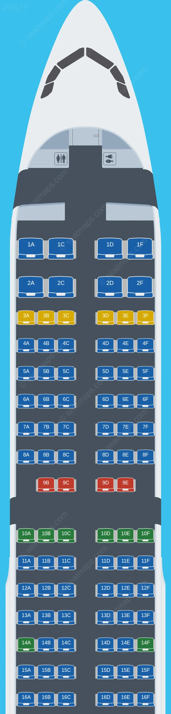 Thai VietjetAir Airbus A321-200 V.1 seatmap preview