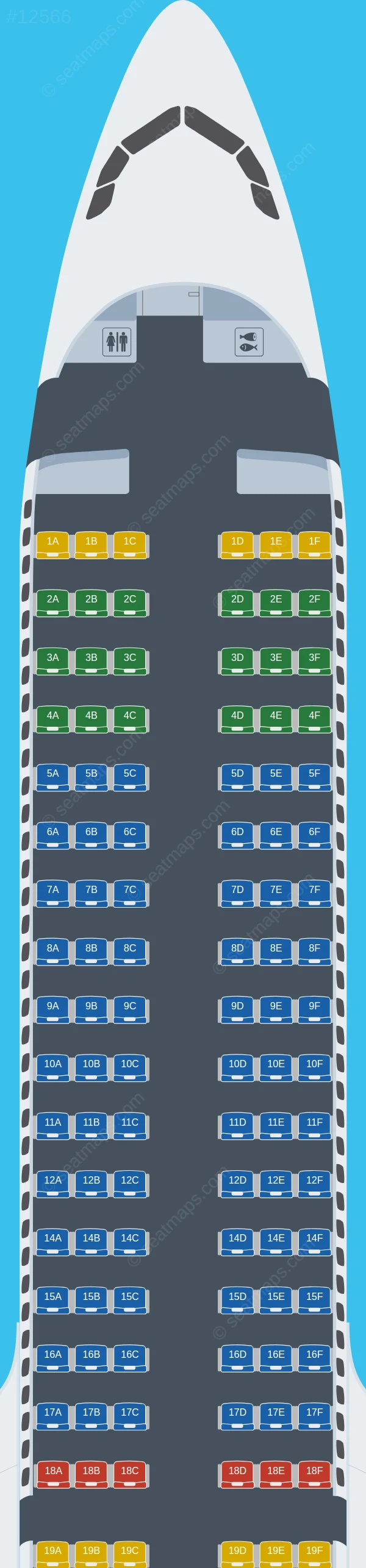 JetSMART Argentina Airbus A321neo seatmap preview