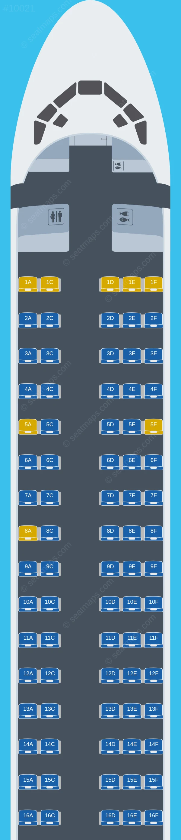 Tez Jet Airlines McDonnell Douglas MD-83 seatmap preview