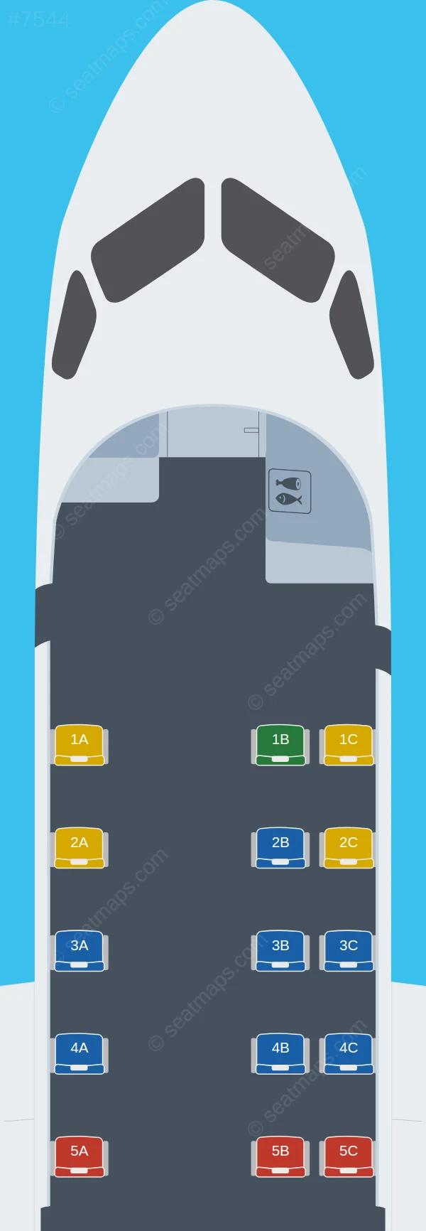 REX Airlines Saab S340 V.2 seatmap preview