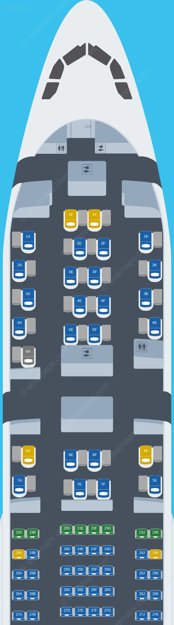 Qantas Airbus A330-200 V.2 seatmap preview