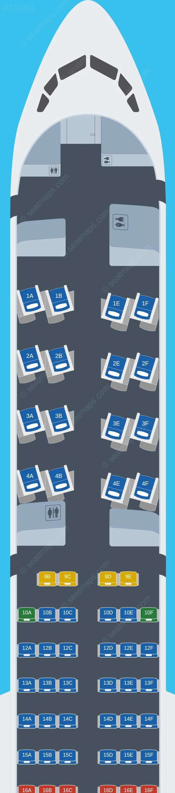 National Airlines Boeing 757-200 seatmap preview