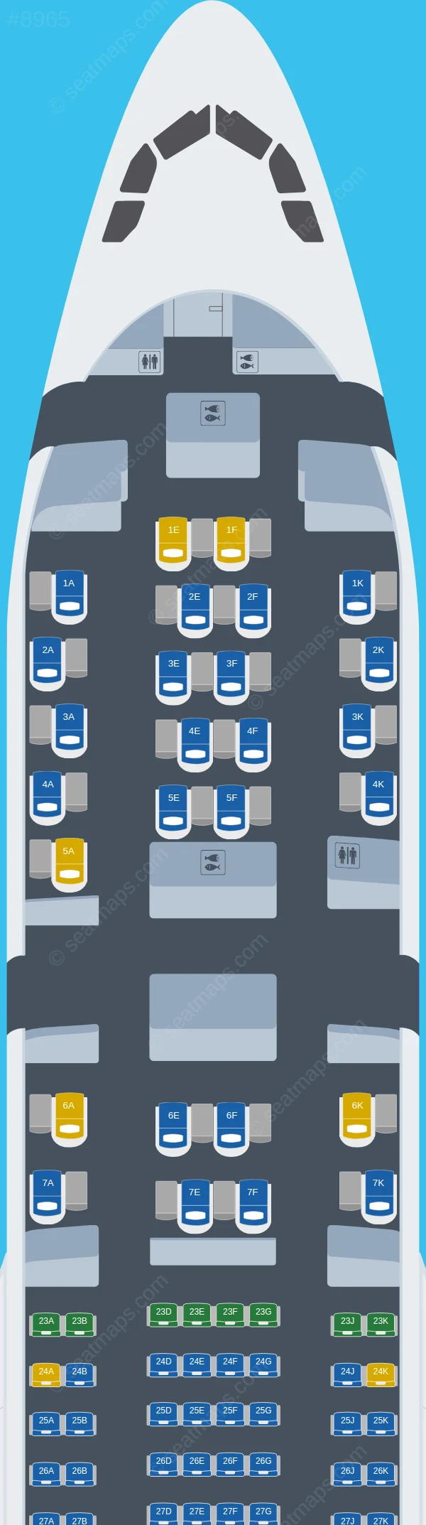 Qantas Airbus A330-200 V.3 seatmap preview