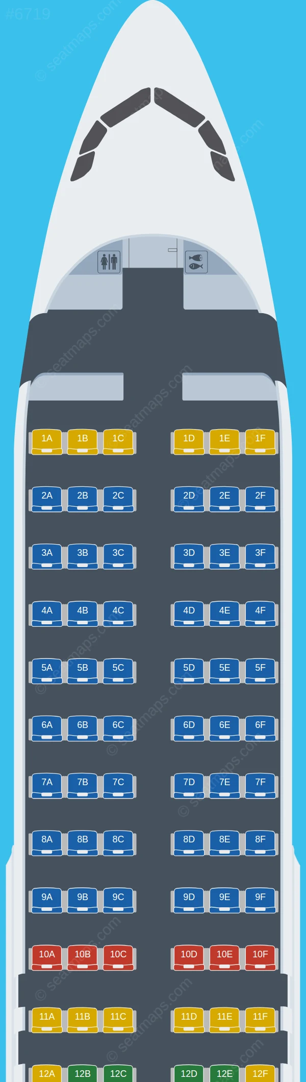 Air Arabia Egypt Airbus A320-200 seatmap preview