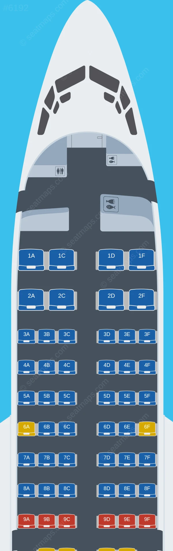 Sriwijaya Air Boeing 737-500 seatmap preview