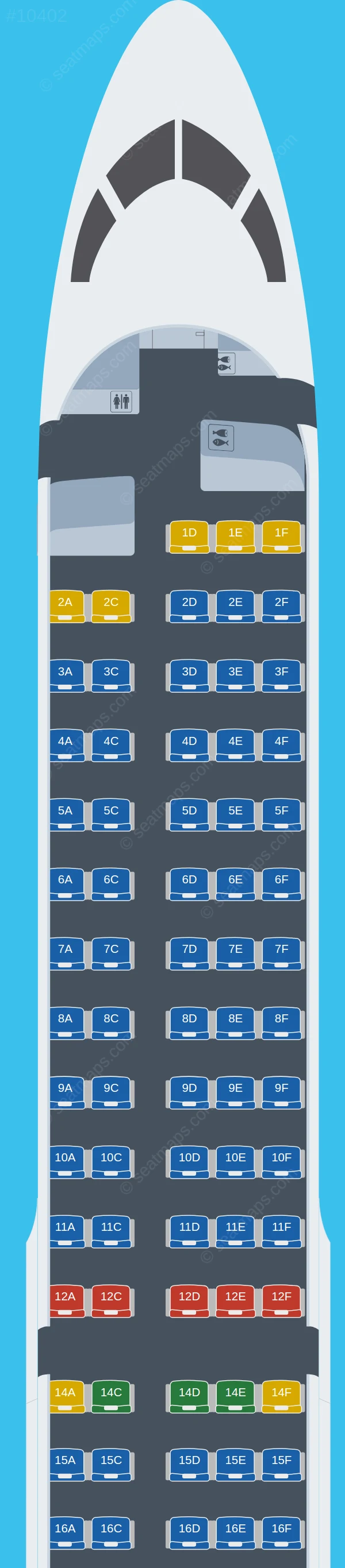 airBaltic Airbus A220-300 V.1 seatmap preview