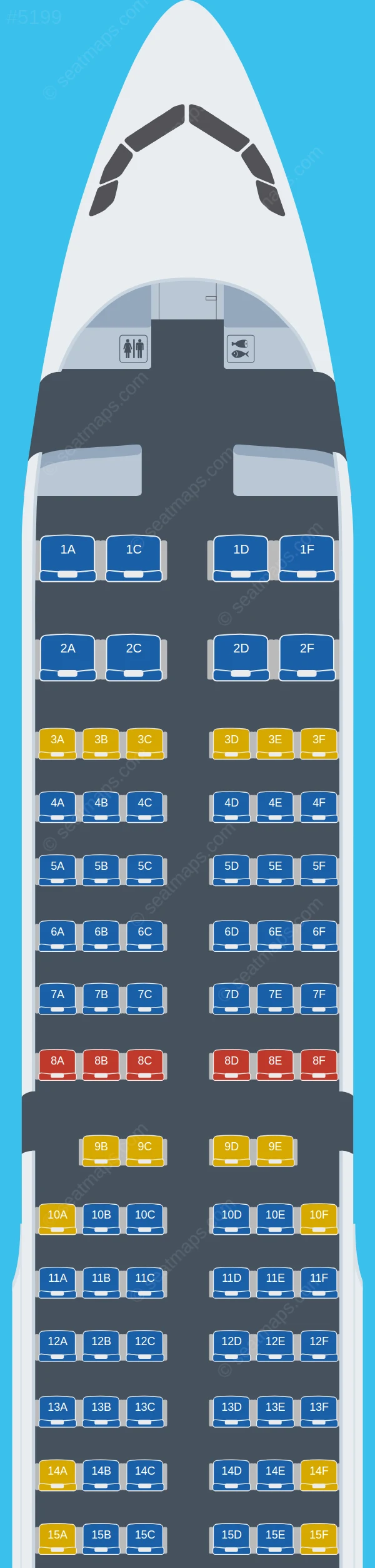 S7 Airlines Airbus A321-200 V.1 seatmap preview