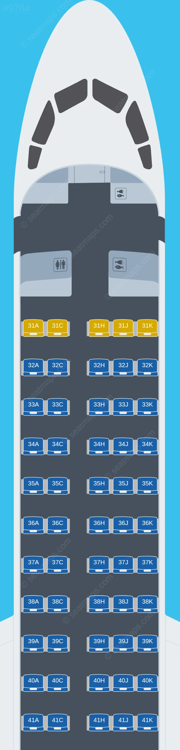 China Southern COMAC C909 seatmap preview