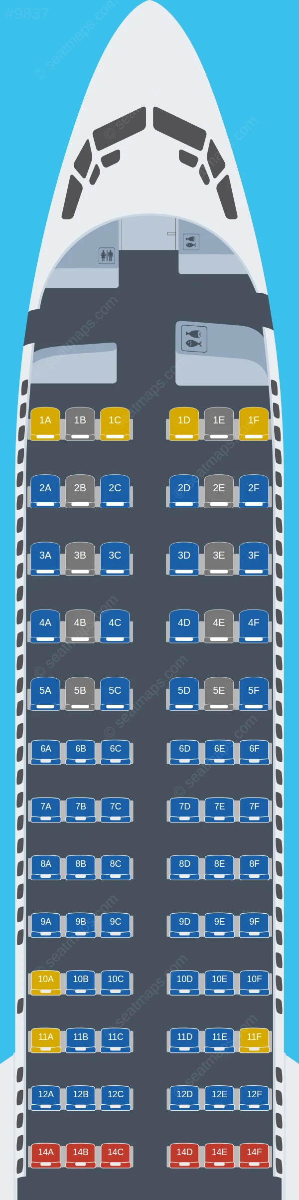 GOL Linhas Aereas Boeing 737 MAX 8 V.2 seatmap preview