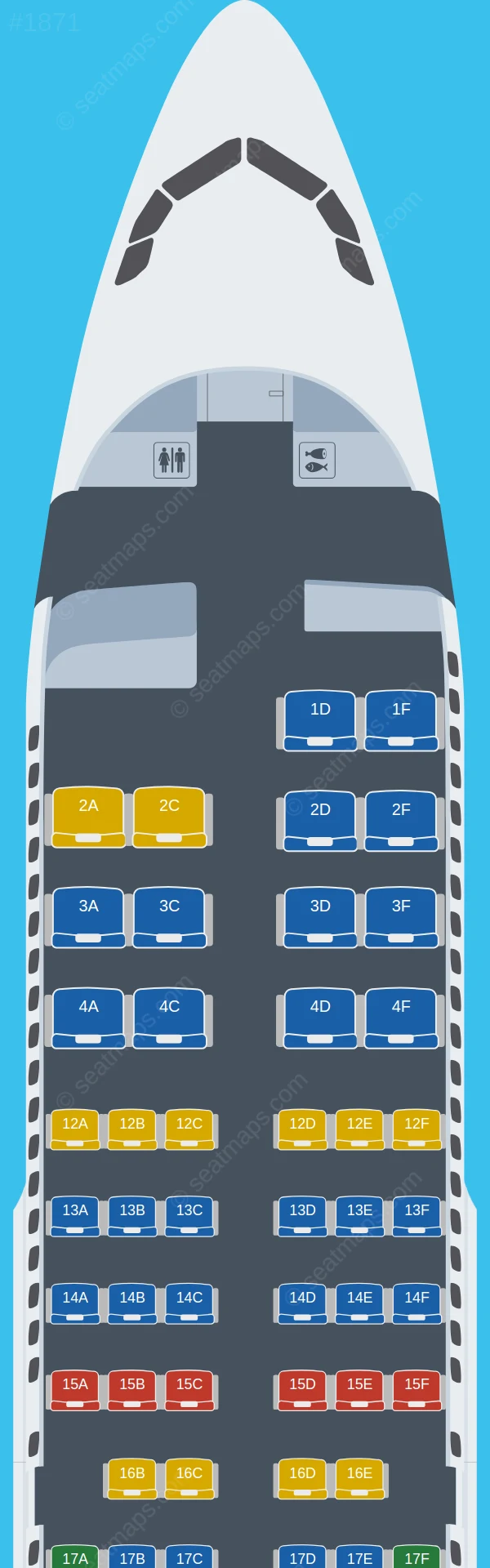 Air Canada Airbus A319-100 V.1 seatmap preview