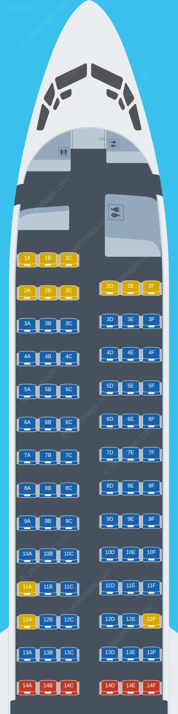 Ascend Airways Boeing 737 MAX 8 seatmap preview