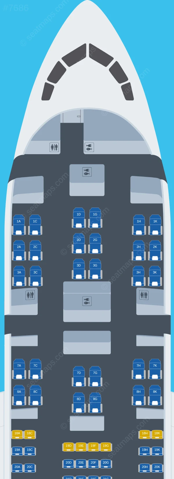 Japan Airlines - JAL Boeing 787-8 V.2 seatmap preview