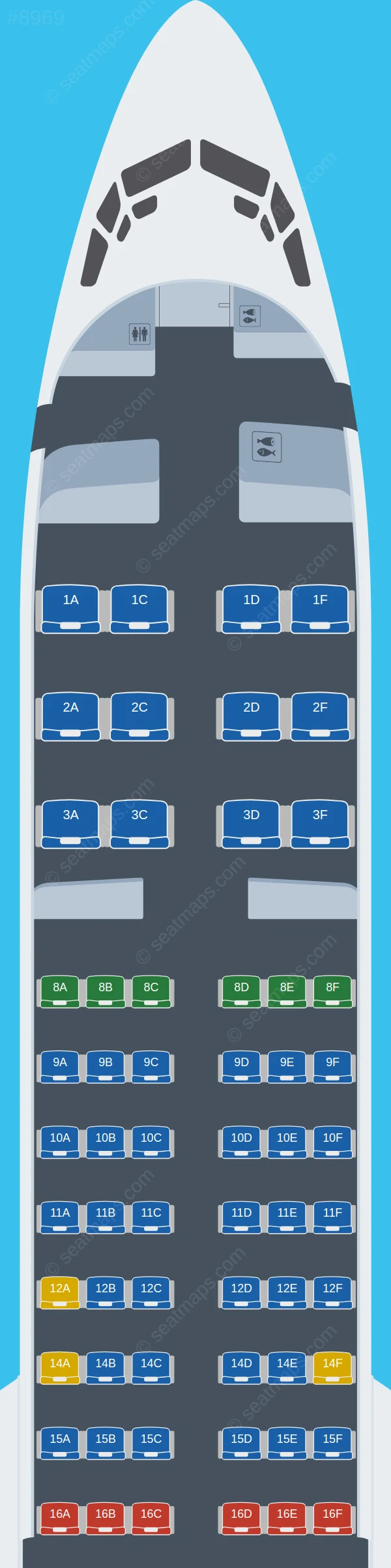 Royal Air Maroc Boeing 737 MAX 8 V.1 seatmap preview