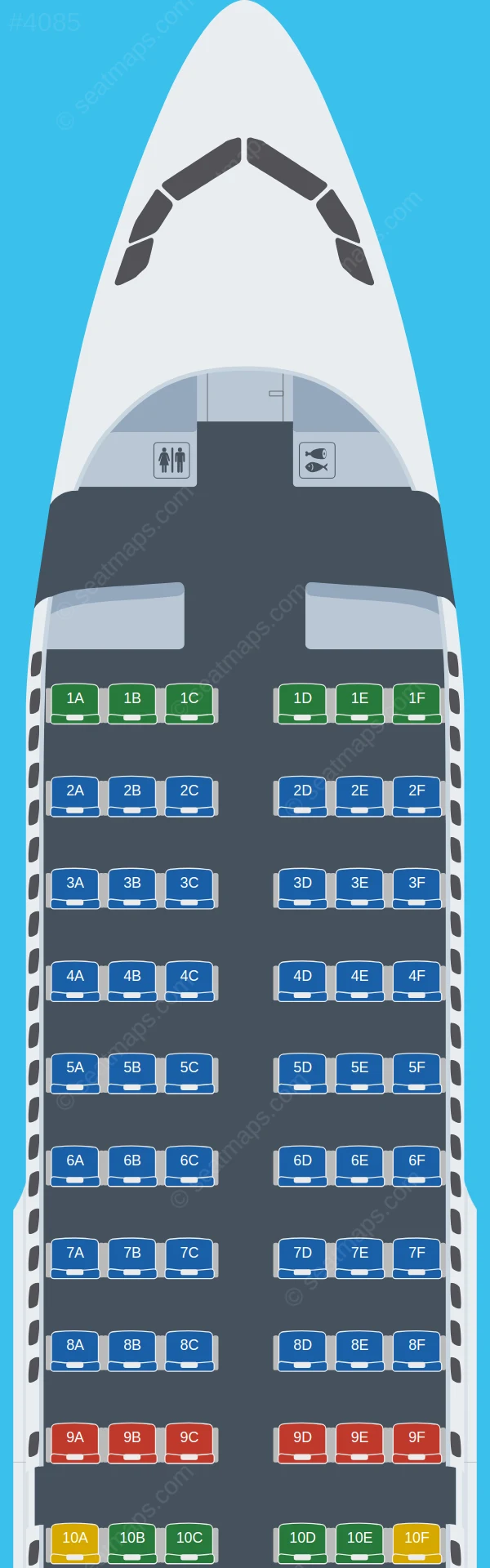 British Airways Airbus A319-100 V.1 seatmap preview