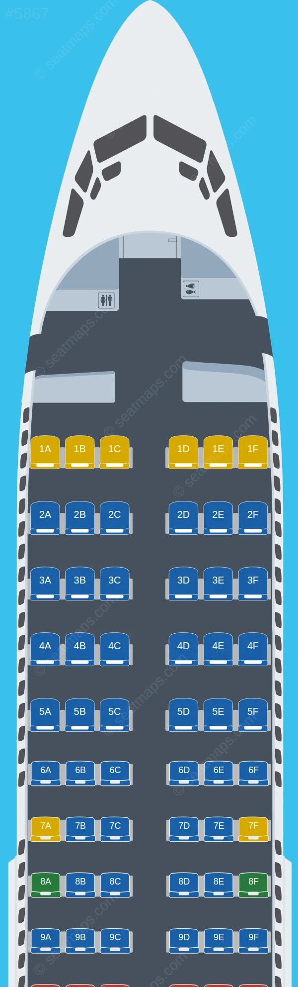GOL Linhas Aereas Boeing 737-700 V.1 seatmap preview