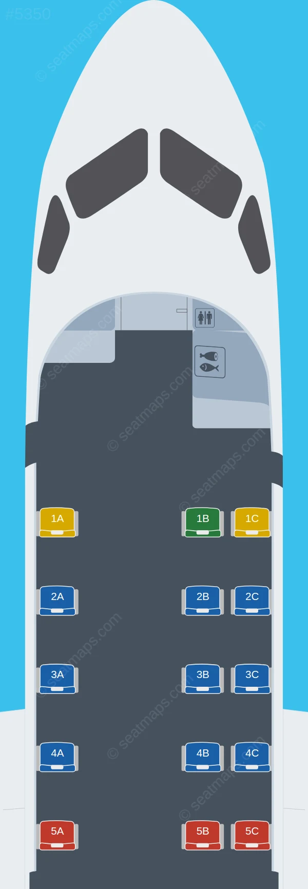 TAG Saab S340 seatmap preview