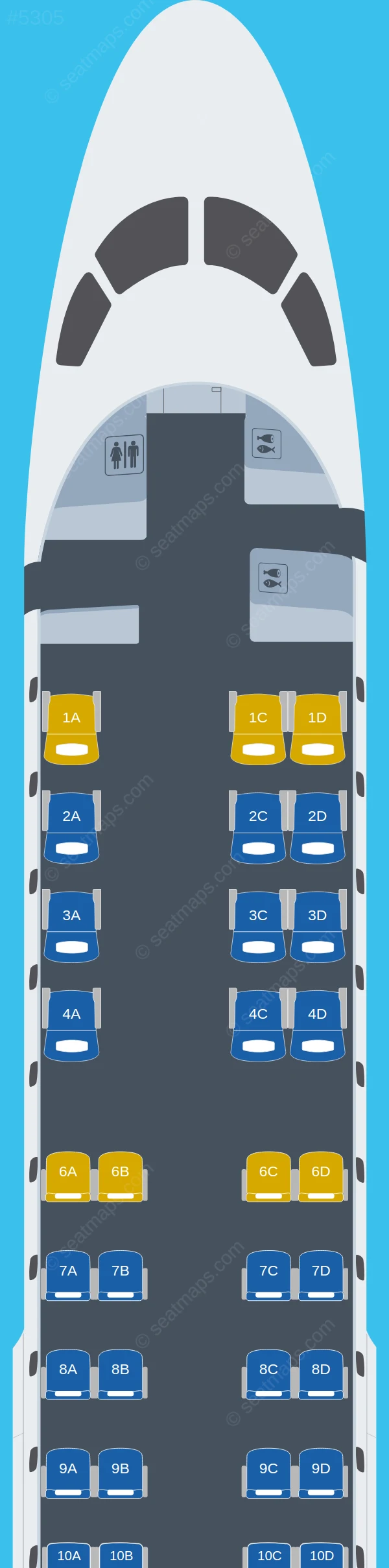 Alaska Airlines Embraer E175 seatmap preview
