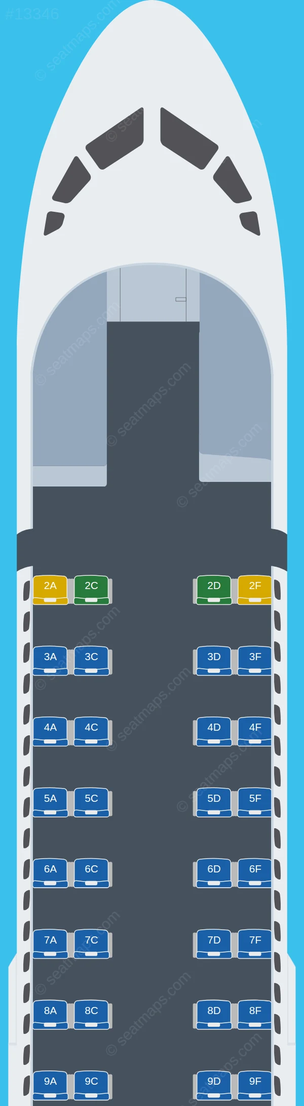 CanaryFly ATR 72-500 V.3 seatmap preview