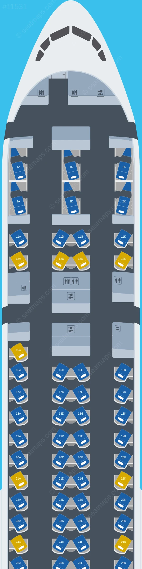 Air New Zealand Boeing 777-300ER V.2 seatmap preview