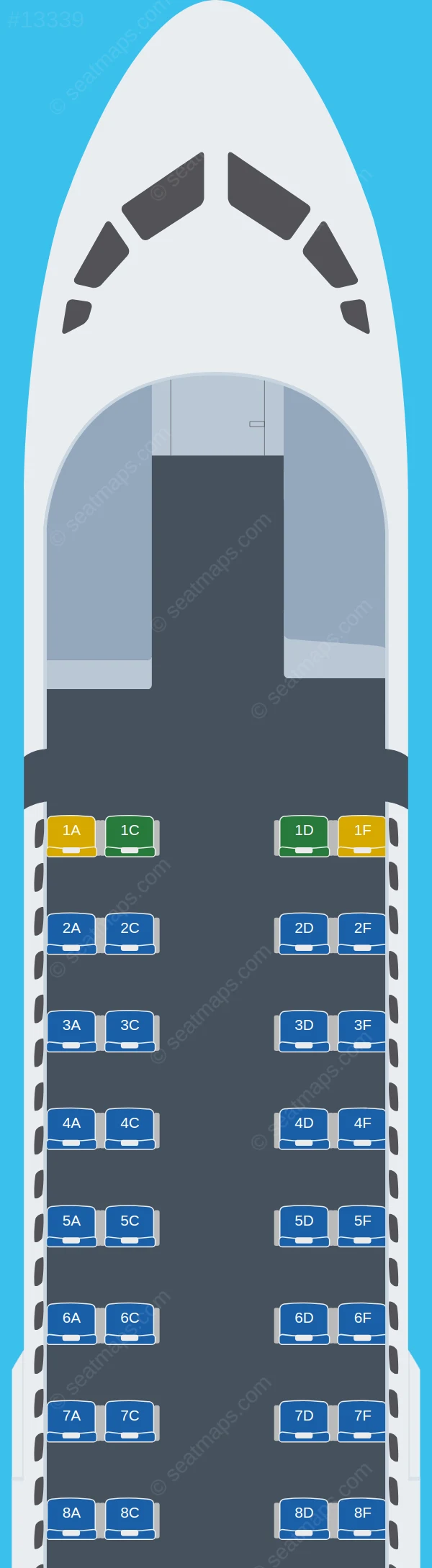 Tarom ATR 72-600 seatmap preview
