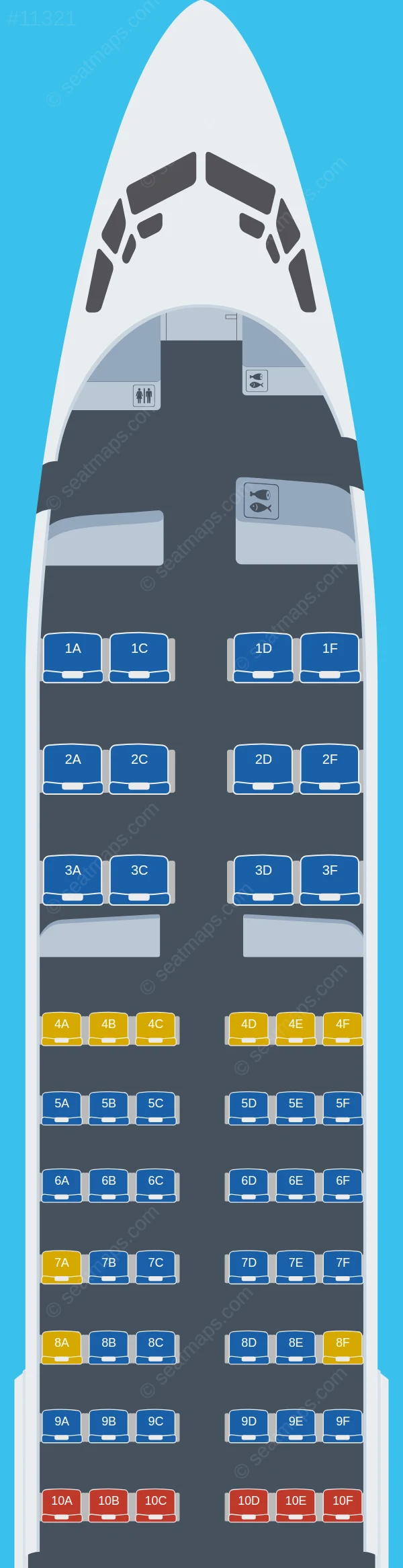 Surinam Airways Boeing 737-800 seatmap preview
