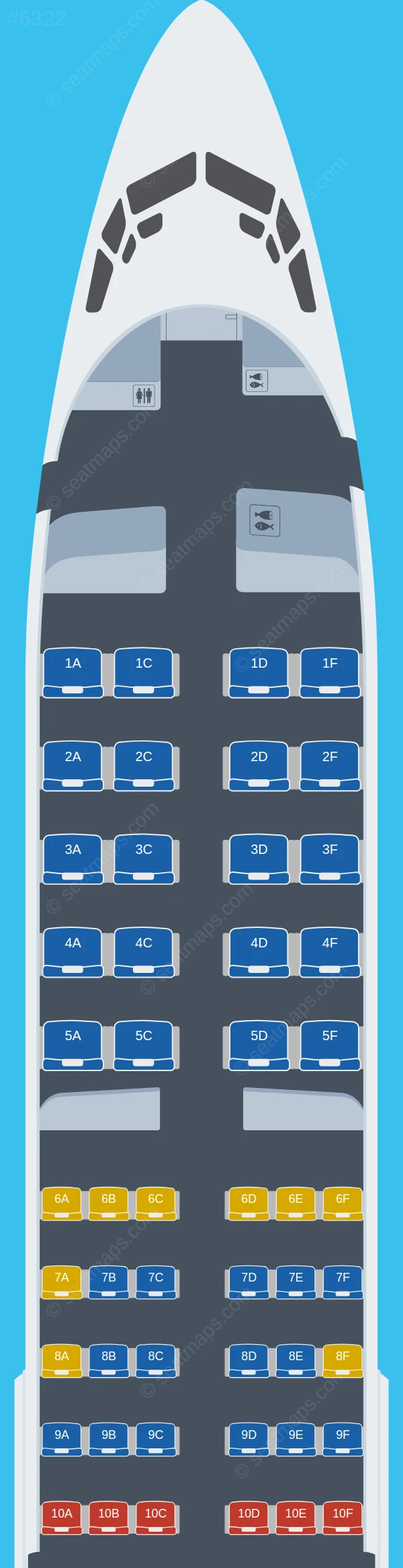 White Airways Boeing 737-800 seatmap preview