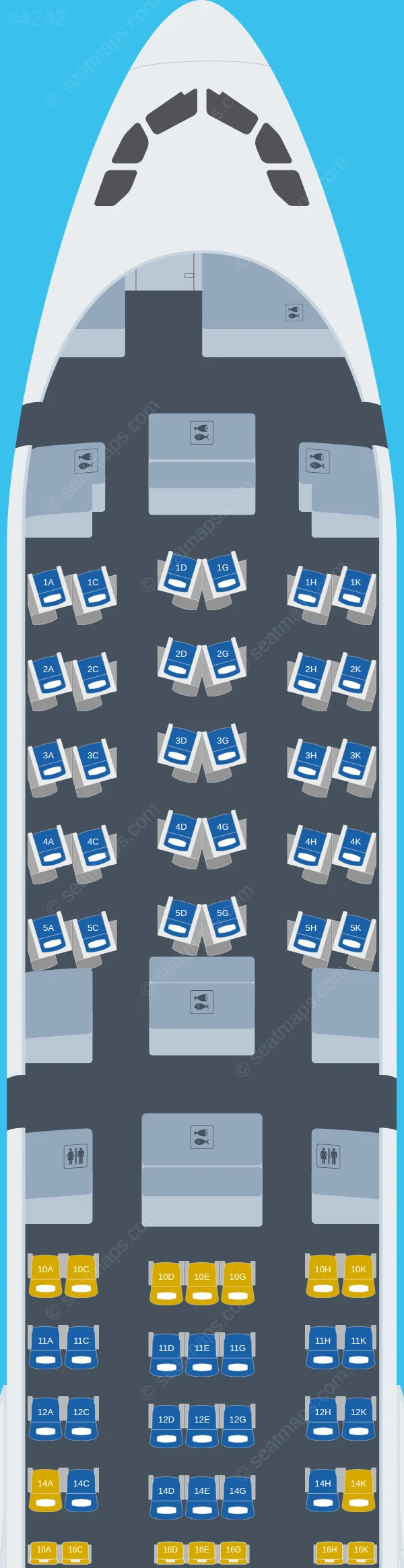 Lufthansa Airbus A340-300 seatmap preview