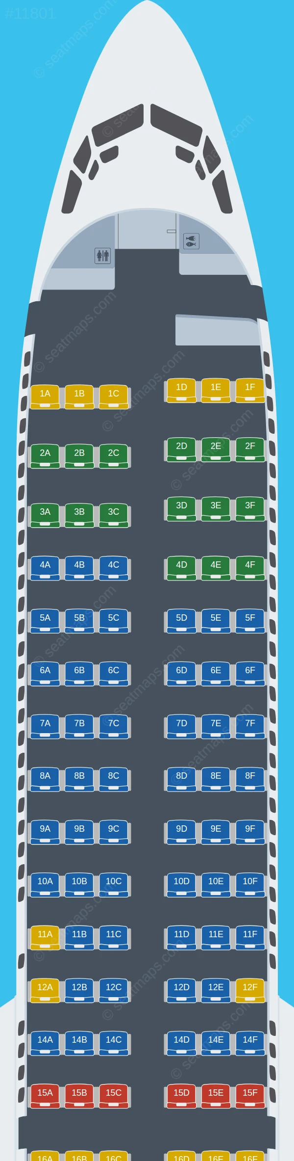 Allegiant Air Boeing 737 MAX 8-200 seatmap preview