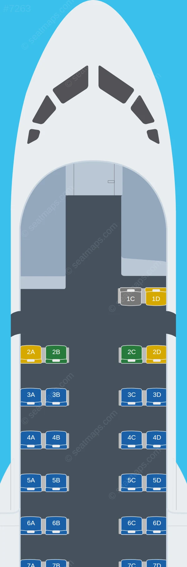 Buddha Air ATR 42-300 seatmap preview
