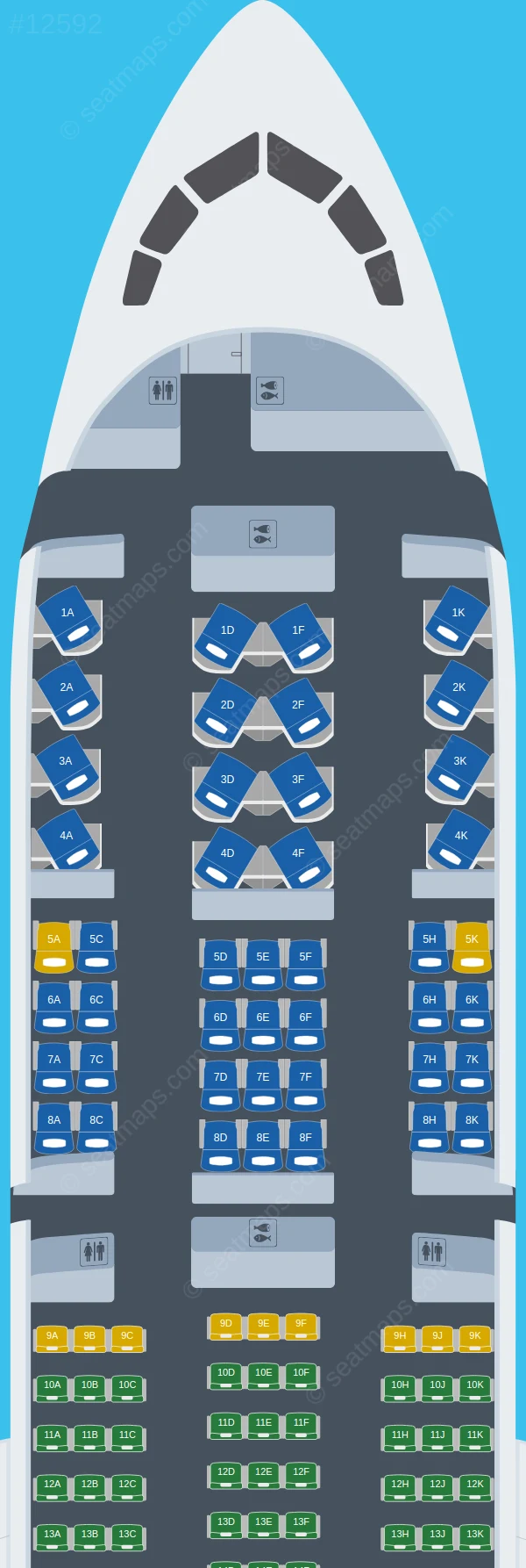 Royal Air Maroc Boeing 787-9 V.2 seatmap preview
