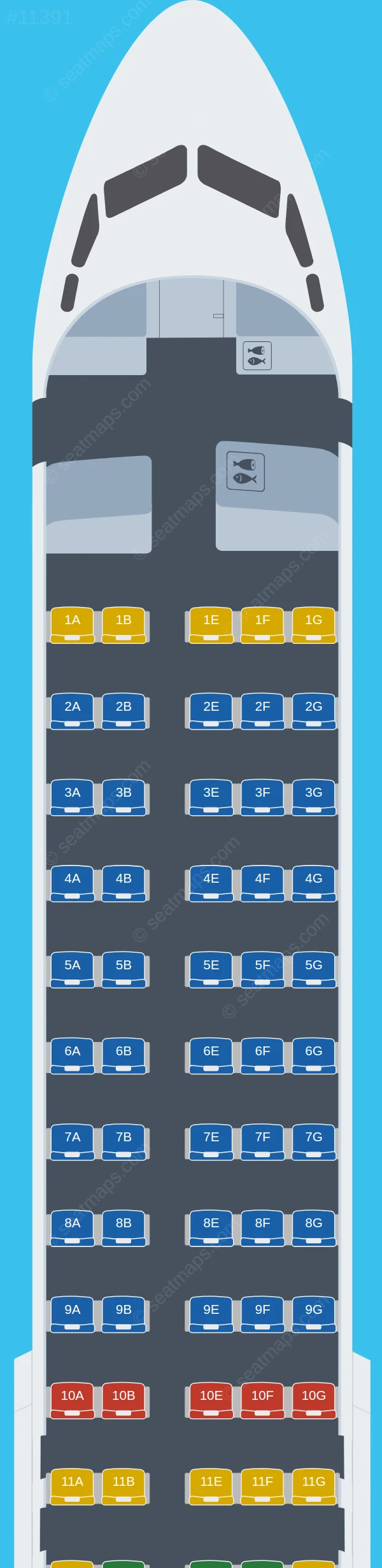 Virgin Australia Fokker 100 V.2 seatmap preview