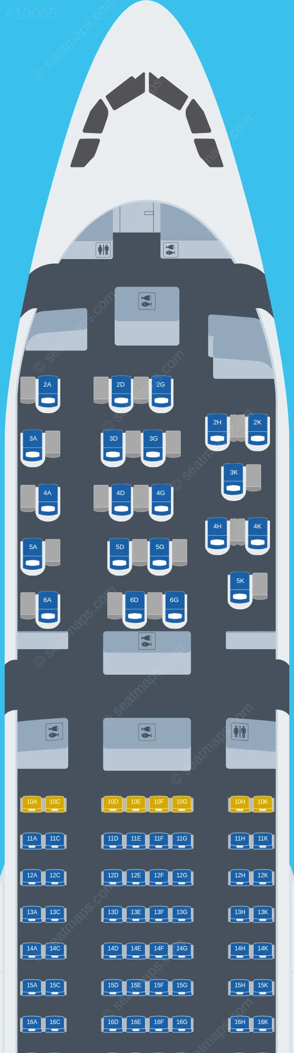 Air Serbia Airbus A330-200 V.1 seatmap preview